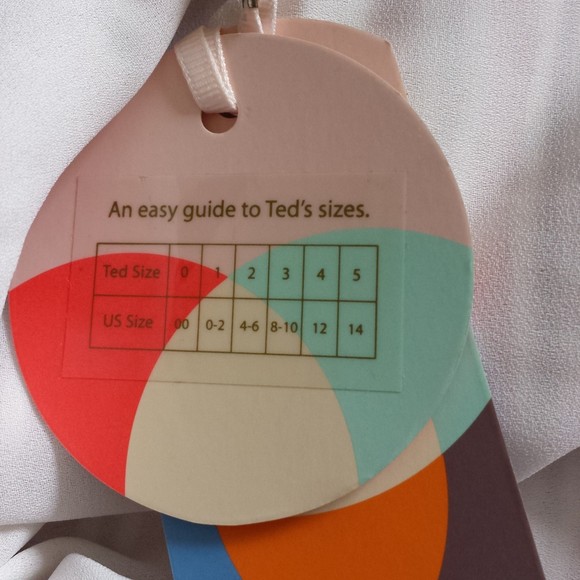 Ted Baker Women Coryn Layered Striped Midi Pink Ruffled Stripe Skirt size 12 NWT - Picture 9 of 12